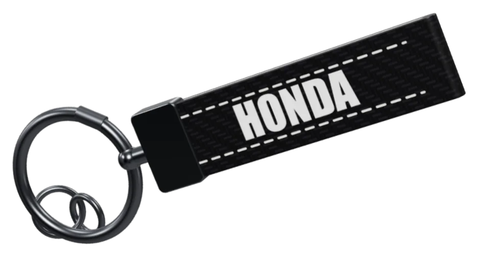 Llavero de Fibra de Carbono para Motos Honda en fibra de carbono, vista en 3D